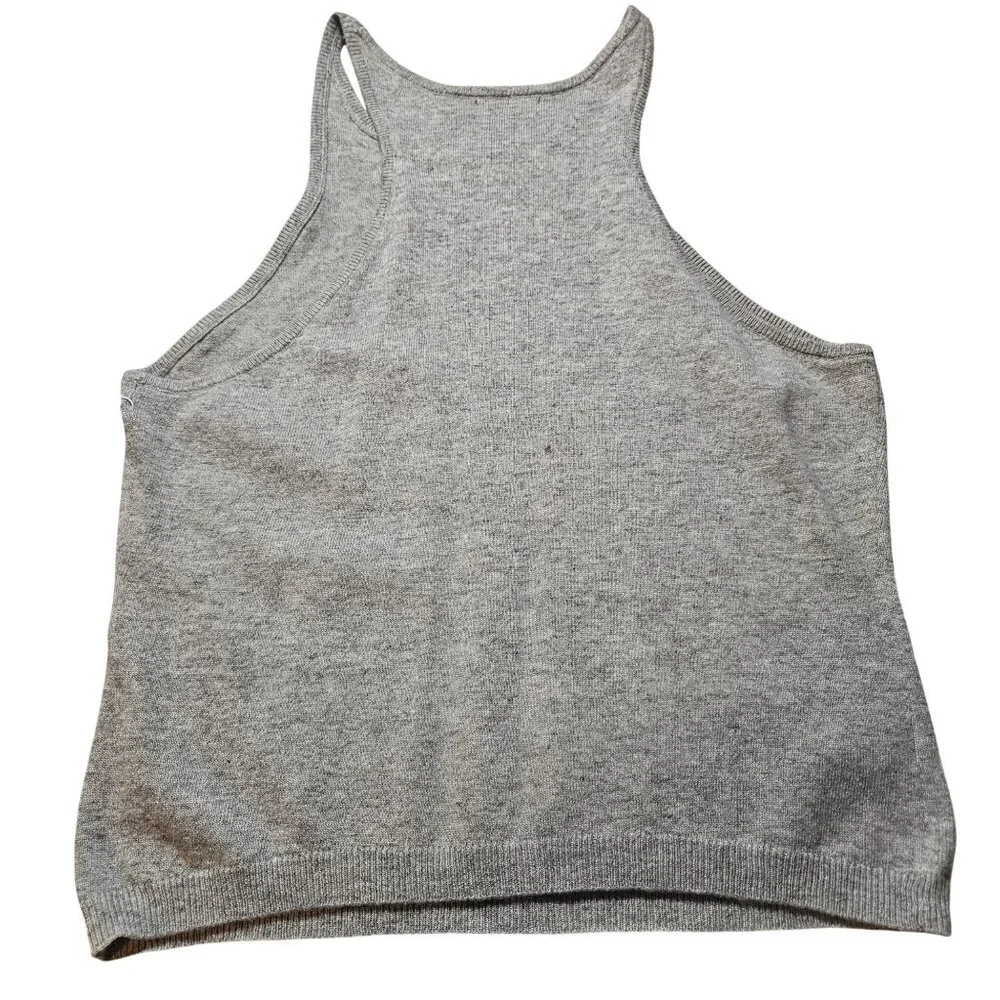 NWT STAUD Grey Ribbed Knit Tank Top Women’s L Minimalist Streetwear Quiet Luxury - Picture 11 of 11